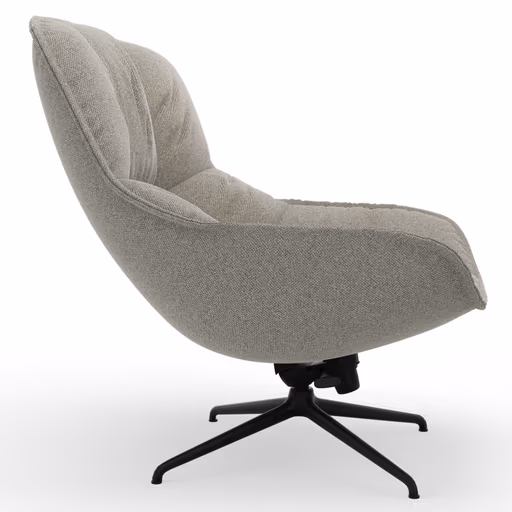 Sessel Unn - Stoff, Grau