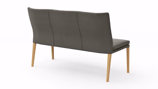 Polsterbank Tuma - Breite ca. 155 cm, Leder, Graubraun