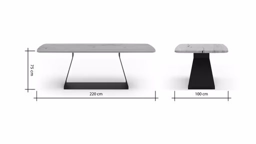 Esstisch Belena - LB ca. 220x100 cm, Eiche massiv