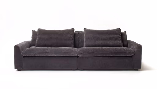 Sofa Ulf - 3,5-Sitzer, Cord, Anthrazit