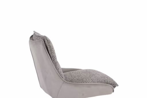 Barhocker MANDY - höhenverstellbar, Stoff, Graubeige