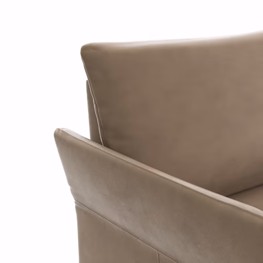 Recamiere Rosario - Ausrichtung links, Leder, Rauchbraun