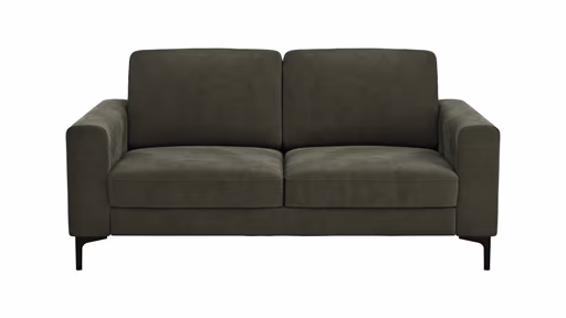 Sofa Oviedo - 2-Sitzer, Stoff, Braungrün