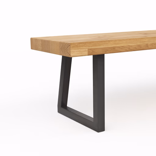 Holzbank Clifton - Breite ca. 180cm, Wildeiche massiv, natur