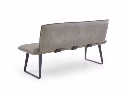 Einzelbank - Leder, Grau