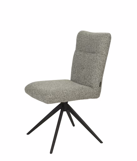 Stuhl MYLENE - drehbar, Stoff, Schlamm