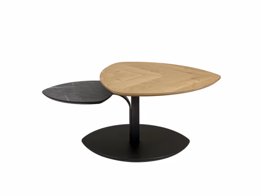 Couchtisch - höhenverstellbar, LBH ca. 110x70x47-66 cm, Wildeiche furniert