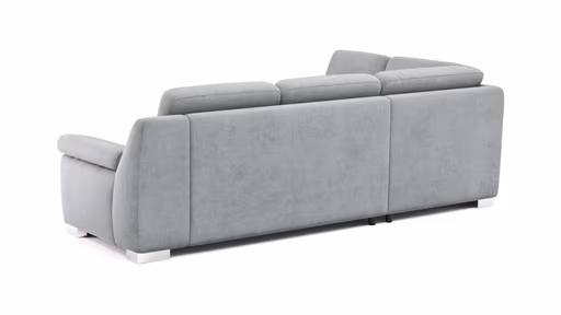 Ecksofa Tavira - Ecke links und 2,5-Sitzer rechts, Stoff, Grau