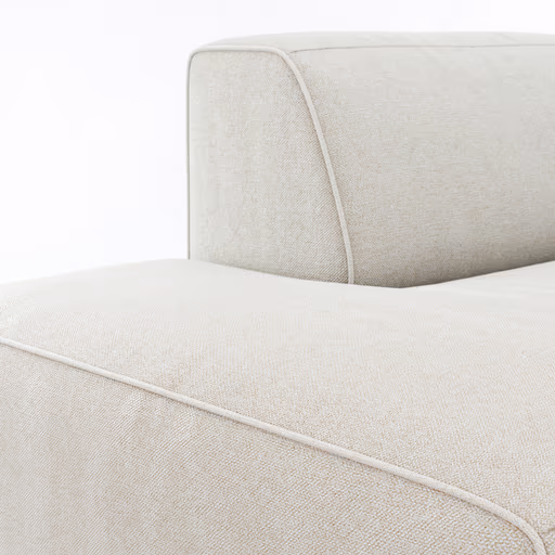 Ecksofa Elementos - Ecke links mit 2,5-Sitzer, Stoff, Natur