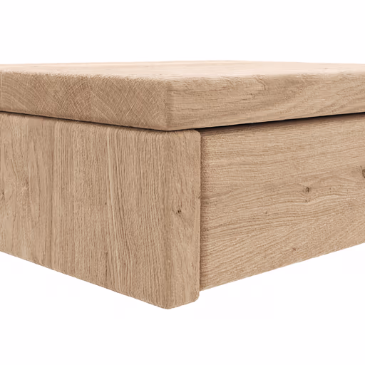 Nachttisch 1660 - Wildeiche bianco, sandgestrahlt