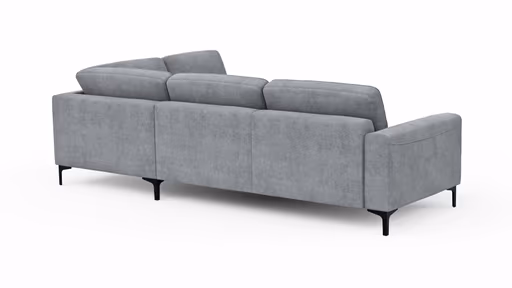 Ecksofa Oviedo - Ecke links mit 2,5-Sitzer, Stoff, Grau