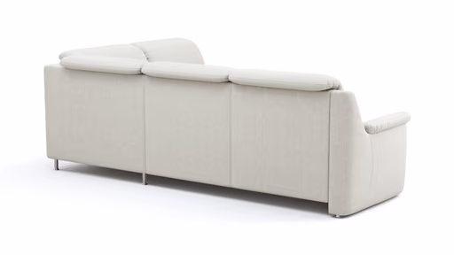 Ecksofa Cornella Classic - 2-Sitzer mit Ecke rechts, Stoff, Creme