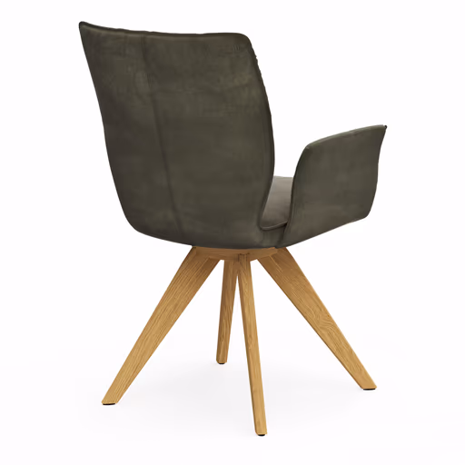 Armlehnstuhl Westmore - drehbar, Stoff, Dunkelgrün