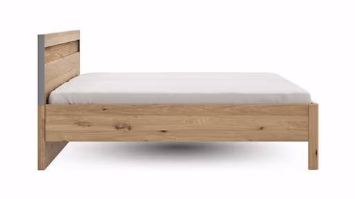 Bett Viana - Liegefläche ca. 200x200 cm, Furnier, Balkeneiche