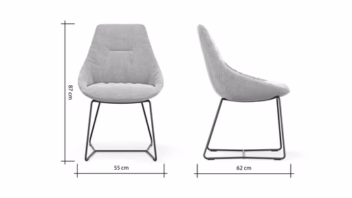 Stuhl Pegara - Stoff, Beige