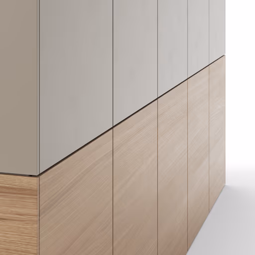 Drehtürenschrank Matera - BHT ca. 251x235x60 cm, Lack Matt, Kaschmir, Eiche, Milk