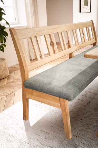 Polsterbank - mit Truhe, Breite ca. 180 cm, Polyester, Grün