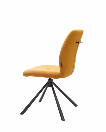 Stuhl MANOA - drehbar, Stoff, Senfgelb