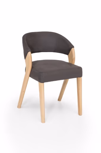 Armlehnstuhl - Stoff, Braun