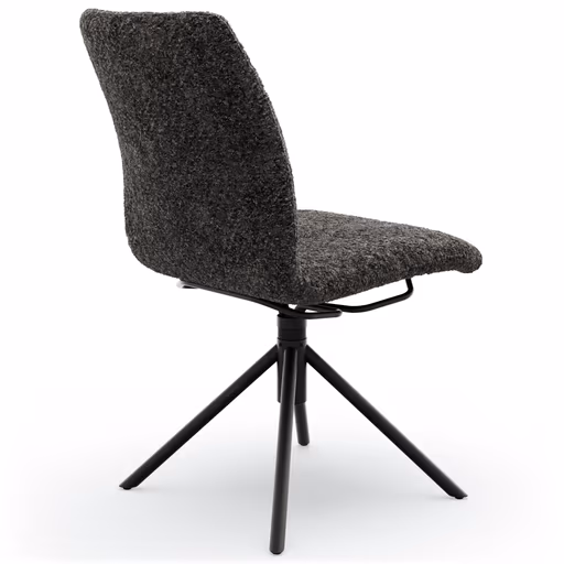 Stuhl Sedana - drehbar, Stoff, Dunkelgrau