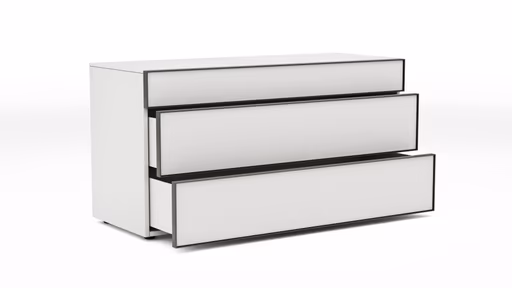 Kommode Loretto - BHT ca. 135x70x53 cm, Lack matt, Weiß