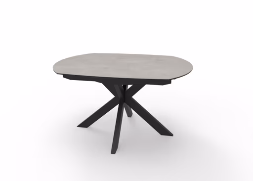 Esstisch MEGGIE - ausziehbar, LB ca. 130x100 cm, Glaskeramik, Grau