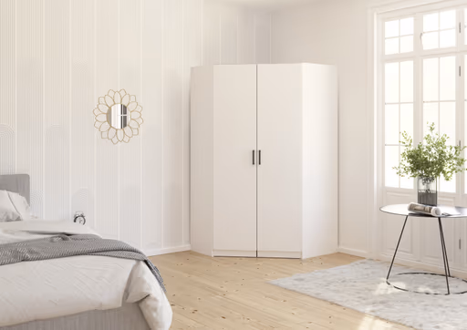 Eckschrank RHONDA- B ca. 117 cm, Weiß