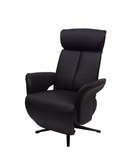 TV-Sessel MATHIS - drehbar, Aufstehhilfe, Relaxfunktion, Kopfteilverstellung, Leder, Chocolate
