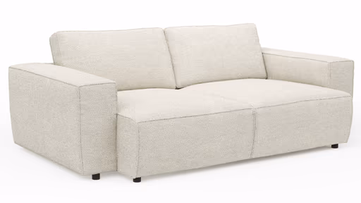 Bigsofa Lilaia - 3-Sitzer Tief, Stoff, Creme