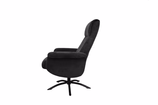 TV-Sessel MORTON mit Hocker - drehbar, Relaxfunktion, Stoff, Grau