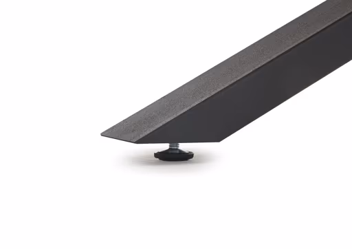 Esstisch - LB ca. 200x100 cm, Eiche massiv geölt, Schweizer Kante, Schwarz