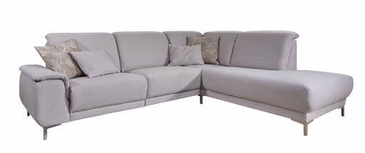 Ecksofa - 2-Sitzer mit Ecke rechts, Stoff, Beige