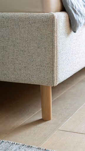 Bettgestell Carmen - Liegefläche ca. 140x200cm, Stoff, Beige