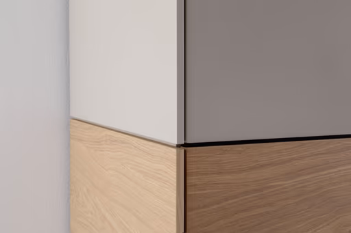 Drehtürenschrank Matera - BHT ca. 251x235x60 cm, Lack Matt, Kaschmir, Eiche, Milk