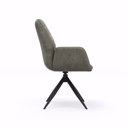 Armlehnstuhl Dalyan - drehbar, Stoff, Grau