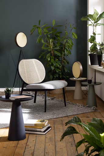 Loungechair Svala - Polster, Rattan, Buchenholz