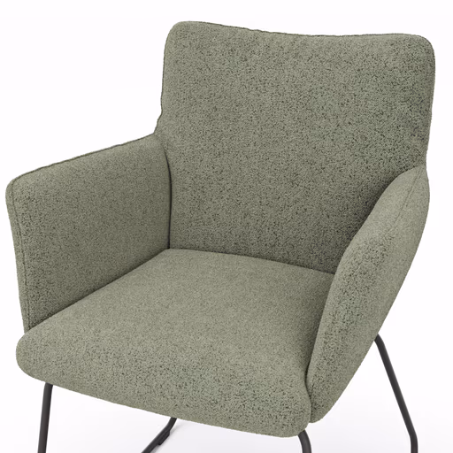 Armlehnstuhl Nashville - Stoff, Olivgrün