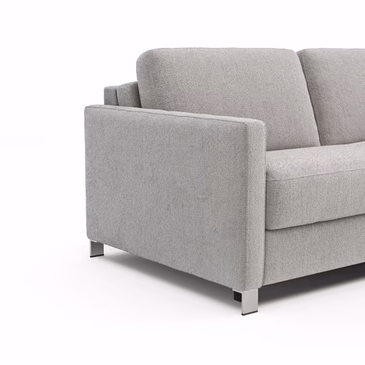 Sofa Nuoro - 2,5-Sitzer inkl. Schlaffunktion, Armlehne schmal, Stoff, Grau