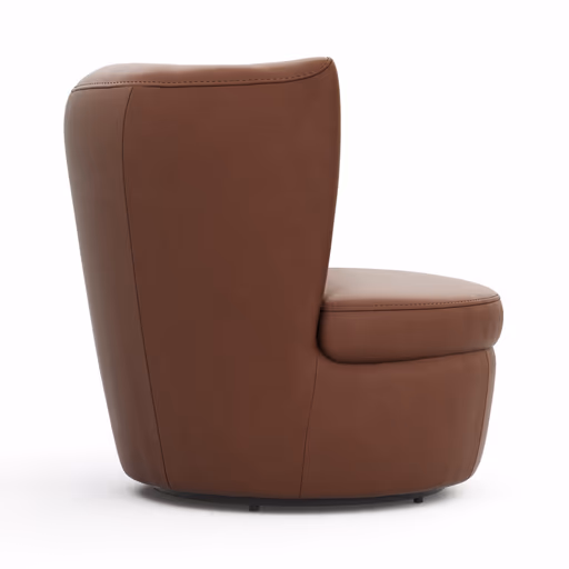 Sessel Cativa - drehbar, Leder, Cognac