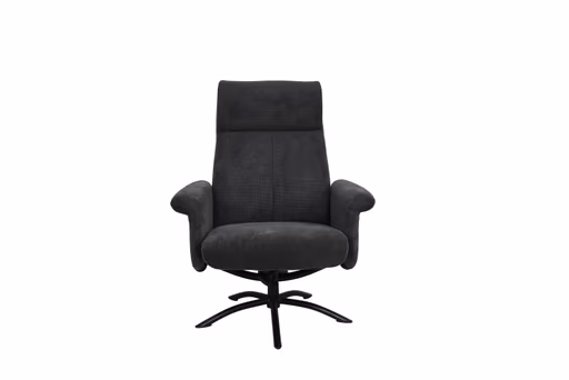 TV-Sessel MORTON mit Hocker - drehbar, Relaxfunktion, Stoff, Grau