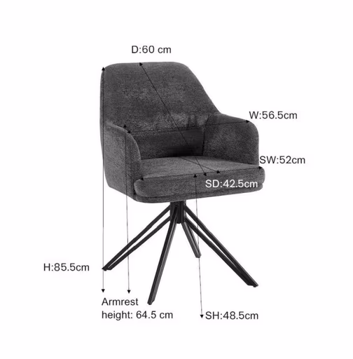 Armlehnstuhl - drehbar, Stoff, Beige