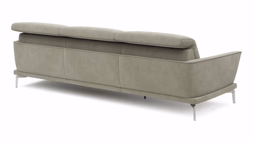 Ecksofa Amadena - 2-Sitzer mit Longchair rechts inkl. Relaxfunktion motorisch, Stoff, Limone