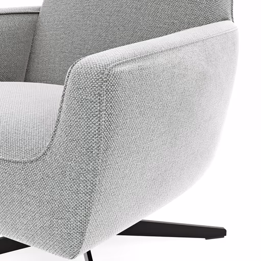 Drehsessel Matina - Größe L, Stoff, Hellgrau