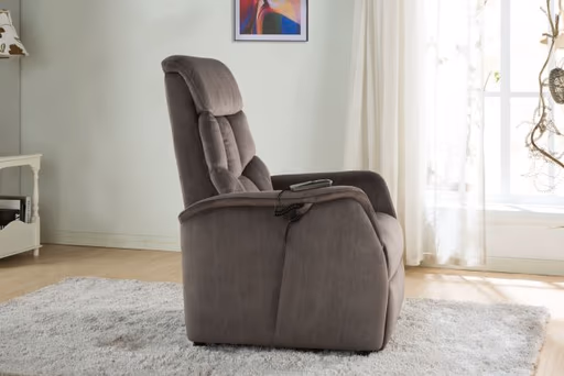 TV-Sessel - Aufstehhilfe, Relaxfunktion, Stoff, Grau