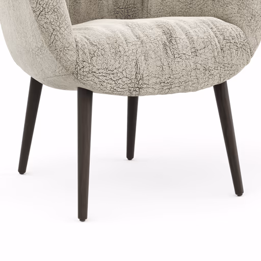 Sessel Sevano - Leder, Offwhite