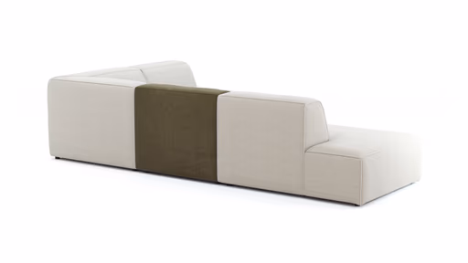Ecksofa Elementos - Abschlusselement mit 1-Sitzer und Ecke rechts, Stoff, Natur