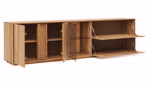 Mediaboard Saratoga - Wildeiche massiv, natur geölt