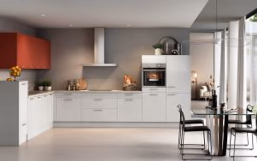 L-Küche 51.190 4 521, Kristallgrau