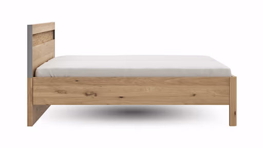 Bett Viana - Liegefläche ca. 160x200 cm, Furnier, Balkeneiche