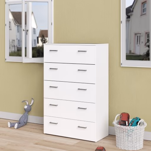 Kommode - B ca. 74 cm, Weiß